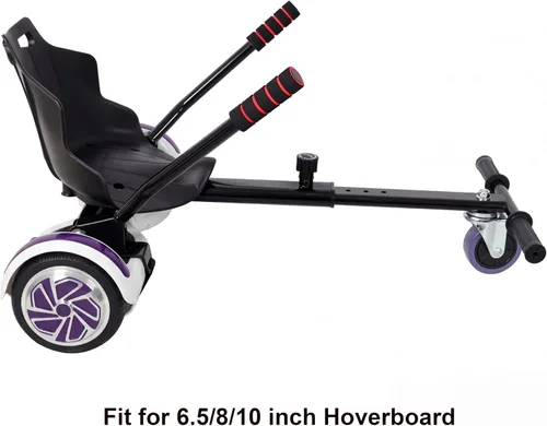 Vista 2 de Accesorio de asiento para aeropatineta de 6.5 a 10 pulgadas, kit de conversión de JULYFOX Buggy Go Kart, rueda giratoria, longitud ajustable