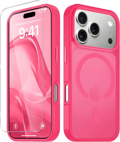 Vista 92 de Funda para Google Pixel 10 Pro XL, cubierta magnética mate, color negro Fit for MagSafe, Screen Protector included, Shockproof Military Grade