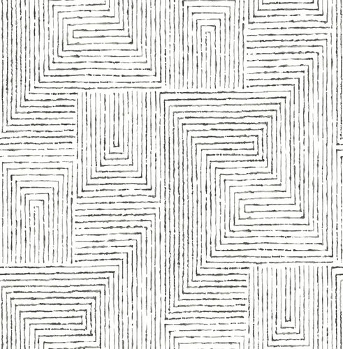 Vista 3 de Scott Living 2964-25955 Merritt Geometric - Papel pintado, índigo