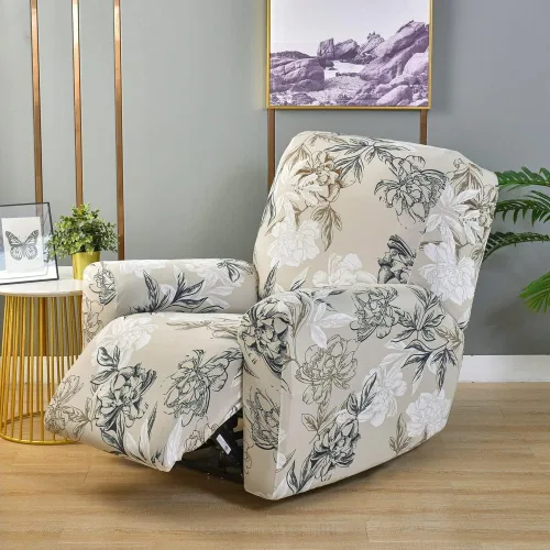 Vista 17 de Fundas para silla reclinable para silla reclinable, 4 piezas, funda para sofá reclinable con bolsillos, funda elástica antideslizante y reclinable