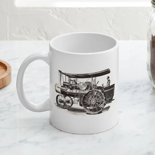 Vista 5 de CafePress Baker Steam Tractor Mug Taza de café de cerámica de 11 oz (11.0 fl oz)