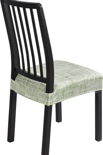 Vista 65 de SearchI Juego de 2 fundas de asiento elásticas para sillas de comedor, suaves, extraíbles y lavables, para sillas de comedor, protector de asiento