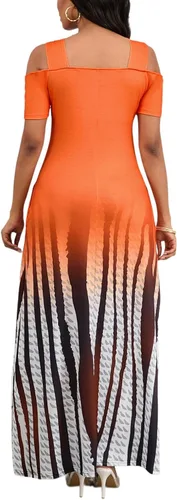 Vista 2 de DeftSharp Sexy elegante fiesta playa vestidos de verano impresión suelta correa cruzada vestido de mujer