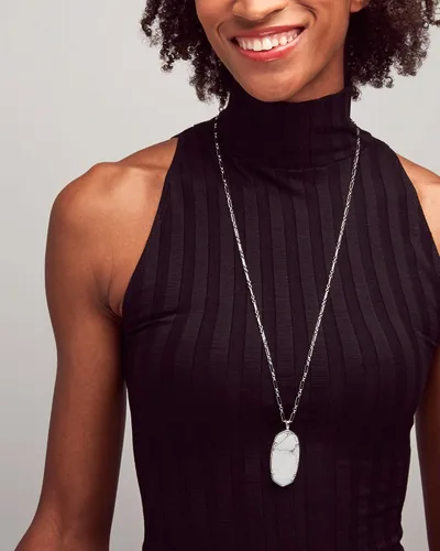 Vista 3 de Kendra Scott - Collar facetado Reid, largo, dije para mujer