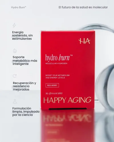 Vista 2 de Happy Aging Hydro Burn - Tabletas de hidrógeno molecular para agua, tabletas de agua de hidrógeno H2 con magnesio, energía limpia y apoyo