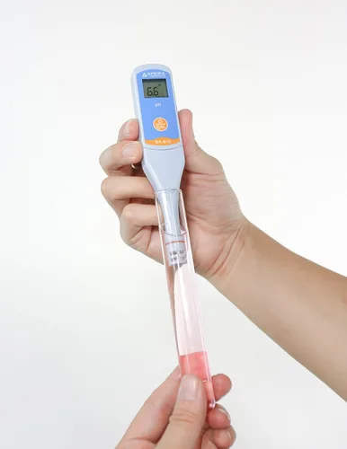 Vista 2 de SX610 Probador tipo pluma impermeable de pH, ±0.1 pH de precisión, 0-14.0 pH de rango, apto para pruebas d tubo de ensayo, probeta de reemplazo.