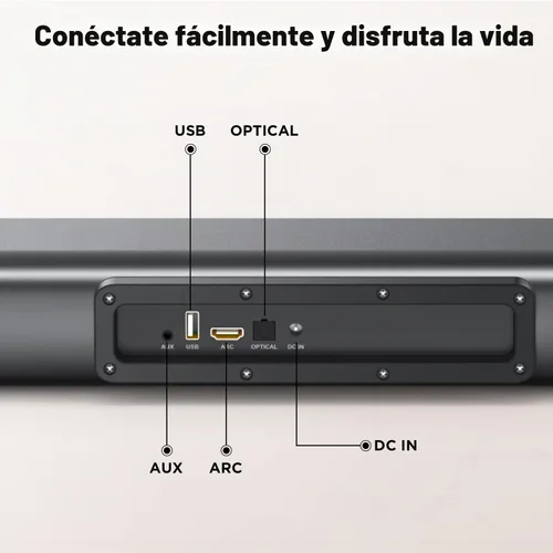 Vista 8 de Hiwill Barra de sonido Dolby de 2.2 canales para Smart TV, 200 W de potencia máxima, 6 controladores - 2 subwoofer/2 tweeter integrado, graves