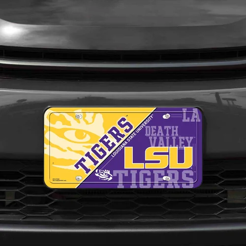 Vista 2 de NCAA etiqueta de metal para auto, negro