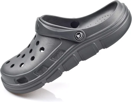Vista 18 de PIMIO Zuecos de jardín para mujeres y hombres, zapatos de trabajo sin cordones con soporte de arco, zapatos de agua de secado rápido para mujeres