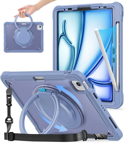 Vista 12 de BATYUE Funda para iPad Air de 11 pulgadas M3/M2 (2025/2024), Air 5th/4th 10.9 pulgadas (2022/2020), Pro 11" 4th/3rd/2nd/1st, funda a prueba