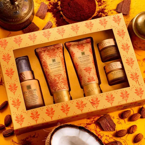 Vista 2 de SPA CEYLON SAL & AZFRON - VITAMINA E ENRICHED - SET PARA EL CUIDADO DE LA PIEL Sal y azafrán Enriquecido con vitamina E Set de cuidado