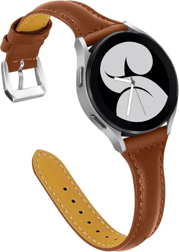Vista 10 de JOYOZY Correa de cuero compatible con Samsung Galaxy Watch 6/7/FE/5/4 de 40 mm, 44 mm, Active (40 mm)/2 (40 mm) (44 mm), correa de muñeca delgada