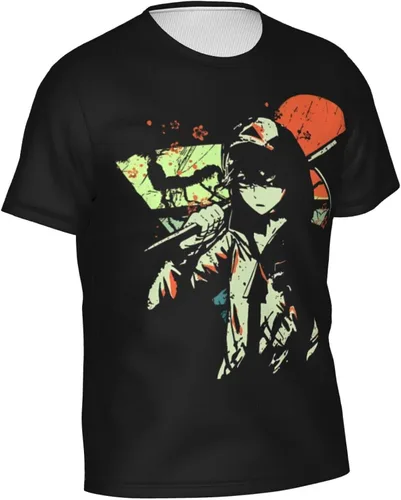 Vista 3 de Anime Angels-of-Death T-Shirt Boy's Fashion Round Neck Cotton Shirts Summer Short Sleeve Tee