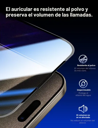 Vista 6 de MAGIC JOHN Paquete de 2 protectores de pantalla de vidrio templado para iPhone 15 Pro Max de 6.7 pulgadas, instalación automática de eliminación