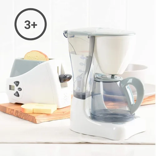 Vista 7 de Constructive Playthings Cafetera de Juguete y Tostadora de Juego con Tostadas que Saltan, Juguetes de Desarrollo para Niños Pequeños, Edades 3 Años