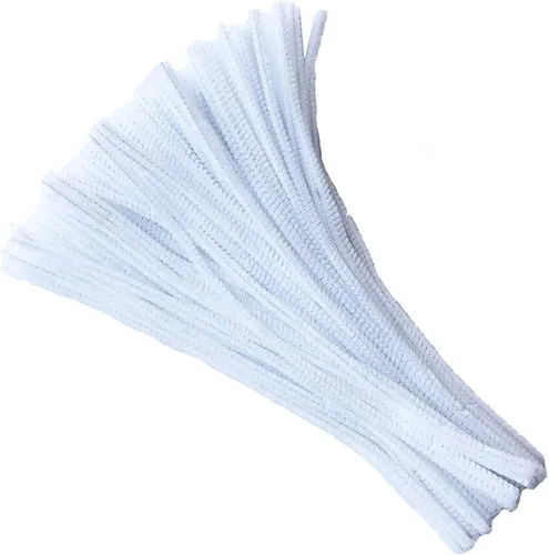 Vista 5 de 100 piezas de tallos de felpilla mullidos limpiapipas para artes y manualidades (verde)