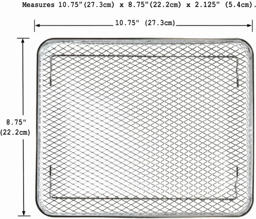 Vista 2 de Univen Cesta de freidora de aire mejorada de acero inoxidable compatible con horno freidora Cuisinart TOA-26