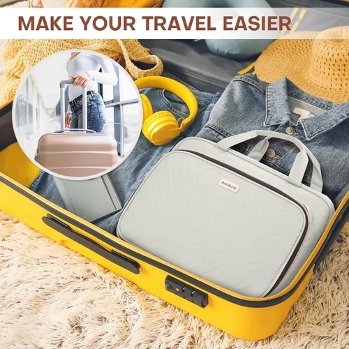 Vista 7 de Neceser de viaje con organizador de joyas, Beige