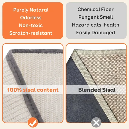Vista 2 de Cama rascador de sisal extra grande para gatos, poste rascador duradero para gatos con hamaca para gatos de interior, tumbona y dormir y arañazos