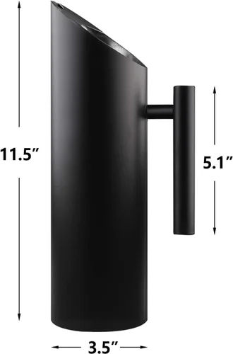 Vista 4 de Jarra de agua de acero inoxidable con protector de hielo, jarra de agua fría para jugo, cerveza, leche, té helado u otras bebidas (53 onzas)
