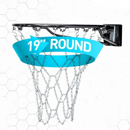 Vista 5 de Franklin Sports Red de baloncesto Plateado
