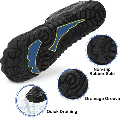 Vista 5 de Scurtain Unisex Mens Womens Athletic Hiking Water Shoes Quick Dry Barefoot Aqua Shoes Swim Shoes Beach Shoes with Drainage