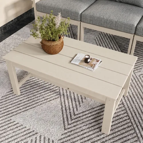 Vista 30 de Juego de muebles de patio HDPE de 13 piezas con mesas