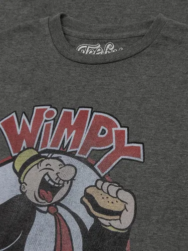 Vista 2 de Tee Luv Camiseta para hombre con texto en inglés Faded Wimpy I Like Big Buns