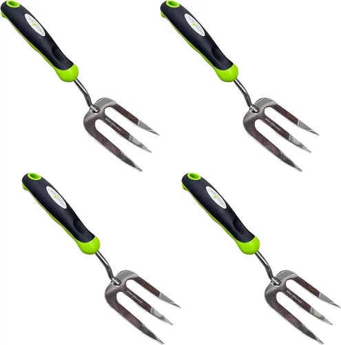 Vista 8 de Garden Guru - Herramienta de horquilla manual de acero inoxidable, acero inoxidable resistente a la corrosión, mango ergonómico, ideal para plantar