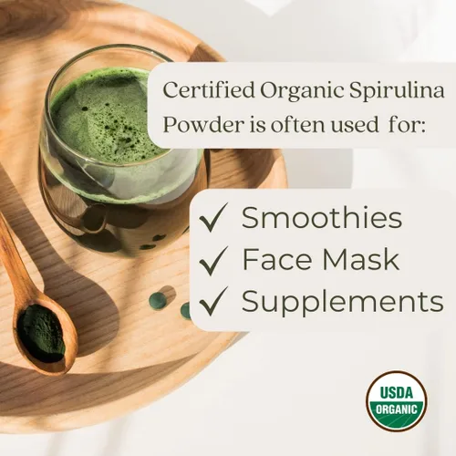 Vista 2 de Starwest Botanicals Espirulina orgánica en polvo, 4 onzas