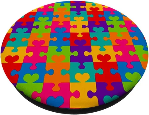 Vista 2 de Perfect Sensory Autistic Mamá Autismo Awareness Love PopSockets Swappable PopGrip