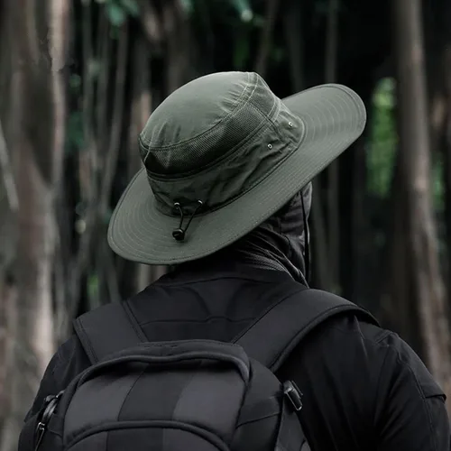 Vista 8 de Duakrs - Sombrero unisex de ala ancha, para exteriores, UPF 50+, impermeable, Boonie para verano, protección UV