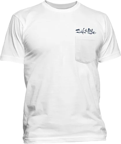Vista 2 de Salt Life Men's Blue Brew Crab Short Sleeve Classic Fit Shirt