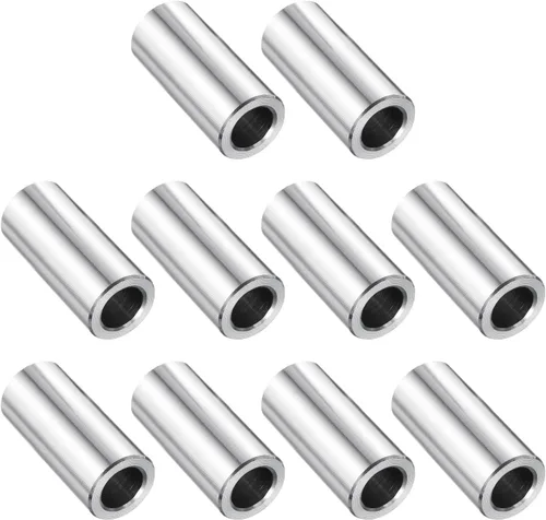 Vista 12 de uxcell 10 piezas de espaciador de acero inoxidable de 3/8" de diámetro interno x 3/4" de diámetro exterior x 1" de longitud, espaciador de rosca