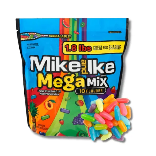 Vista 9 de Mike & Ike - Frutas originales - Caramelos masticables surtidos - Bolsa resellable de 1.8 libras