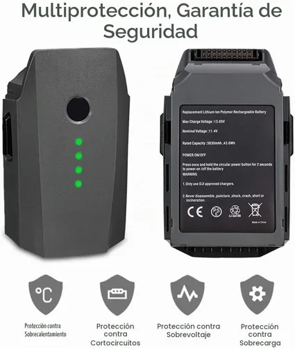 Vista 4 de Beacon Pet Mavic Pro - Batería de repuesto inteligente de vuelo 3830mAh 11.4V para DJI Mavic Pro/Pro Platinum/Alpine White