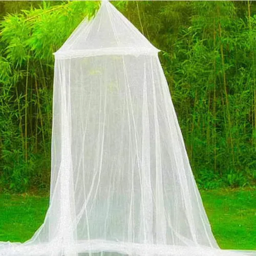 Vista 3 de DAYSTART - Mosquitera de encaje redonda para cama, mosquitero de cúpula para camas de individual a king size, para acampar (Azul)