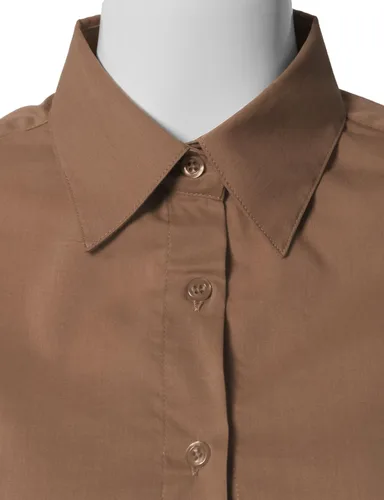 Vista 4 de Doublju - Camisa sencilla de manga 3/4 con botones para mujer