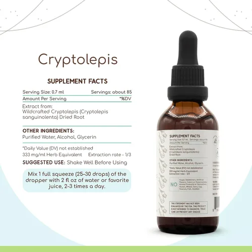 Vista 3 de Cryptolepis - Tintura de extracto de hierbas con alcohol, raíz seca superconcentrada de Cryptolepis silvestre (Cryptolepis Sanguinolenta)
