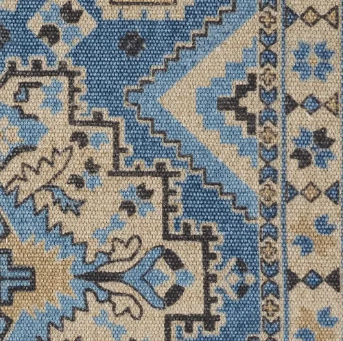 Vista 4 de French Connection Alfombra lavada a la piedra Estilo Halyn Ink Decoración bohemia moderna para el hogar Alfombra rectangular 100% algodón