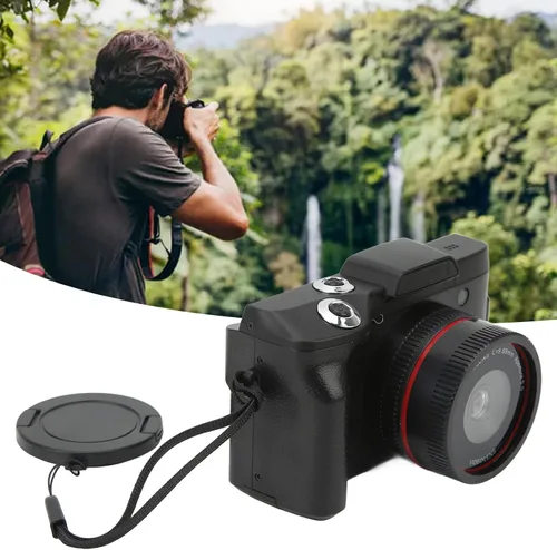 Vista 5 de Videocámara digital, cámara de video HD 1080P con pantalla abatible de 2.4 pulgadas, zoom 16X, grabación en bucle y soporte de trípode para vlogging