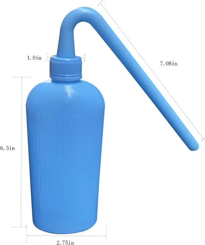 Vista 2 de Herramienta de limpieza de bolsas de colostomía, botella de limpieza para bolsa de colostomía, botellas de lavado de plástico, suministros