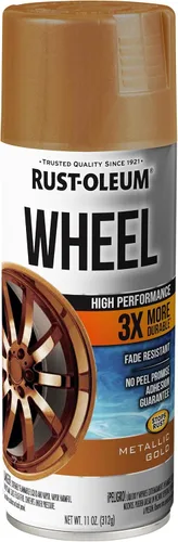 Vista 9 de Rust-Oleum 368076 Pintura en aerosol para ruedas de alto rendimiento, 11 onzas, negro brillante Brillo negro