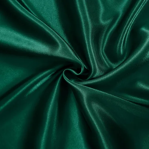 Vista 6 de Homiest Juego de sábanas de satén, tamaño matrimonial, 7 piezas de ropa de cama de satén en verde negruzco, sábana bajera de bolsillo profundo