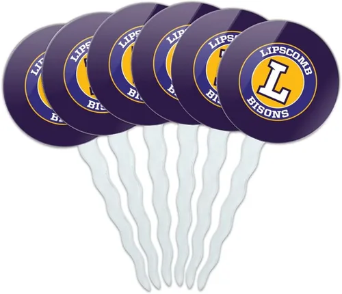Vista 40 de Abilene Christian - Juego de 6 palillos para cupcakes con logotipo secundario