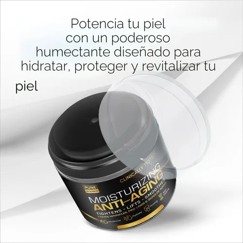 Vista 4 de Crema hidratante facial para hombre, crema antienvejecimiento para hombres, colágeno, retinol y ácido hialurónico, día y noche, cuidado de la piel