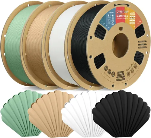 Vista 50 de OVERTURE Matte PLA Filament 1.75mm 1kg for FDM 3D Printer (Baby Pink)