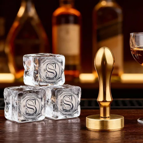 Vista 8 de STAMTECH Sello de hielo personalizado – Sello de hielo personalizado con mango de metal que crea un diseño único de sello de marca de hielo