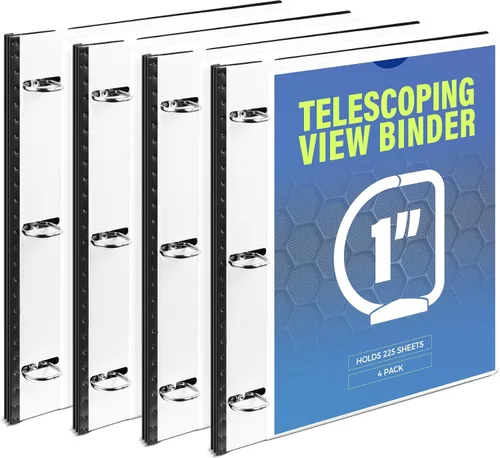 Vista 34 de WOT I Carpeta de 3 Anillos Telescópica (0.75"), Carpeta Flexible Expandible - Diseño Patentado para Fácil Portabilidad, Capacidad para 160 Hojas