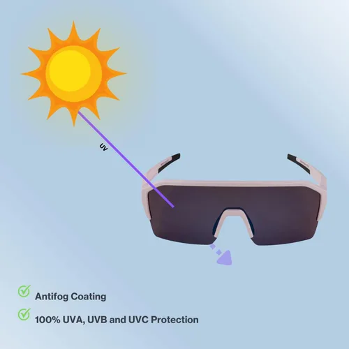 Vista 7 de ALPINA Gafas de ciclismo que mejoran el contraste y a prueba de roturas para hombres y mujeres, 100% protección UV, RAM HR Q-LITE, rosa claro mate